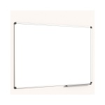 Whiteboard, 120x 90 cm, mit 40 cm Ablage, Stahl weiß, 